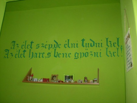 Temperával festett falminta