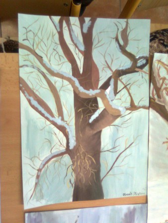 Téli fa az ablakból